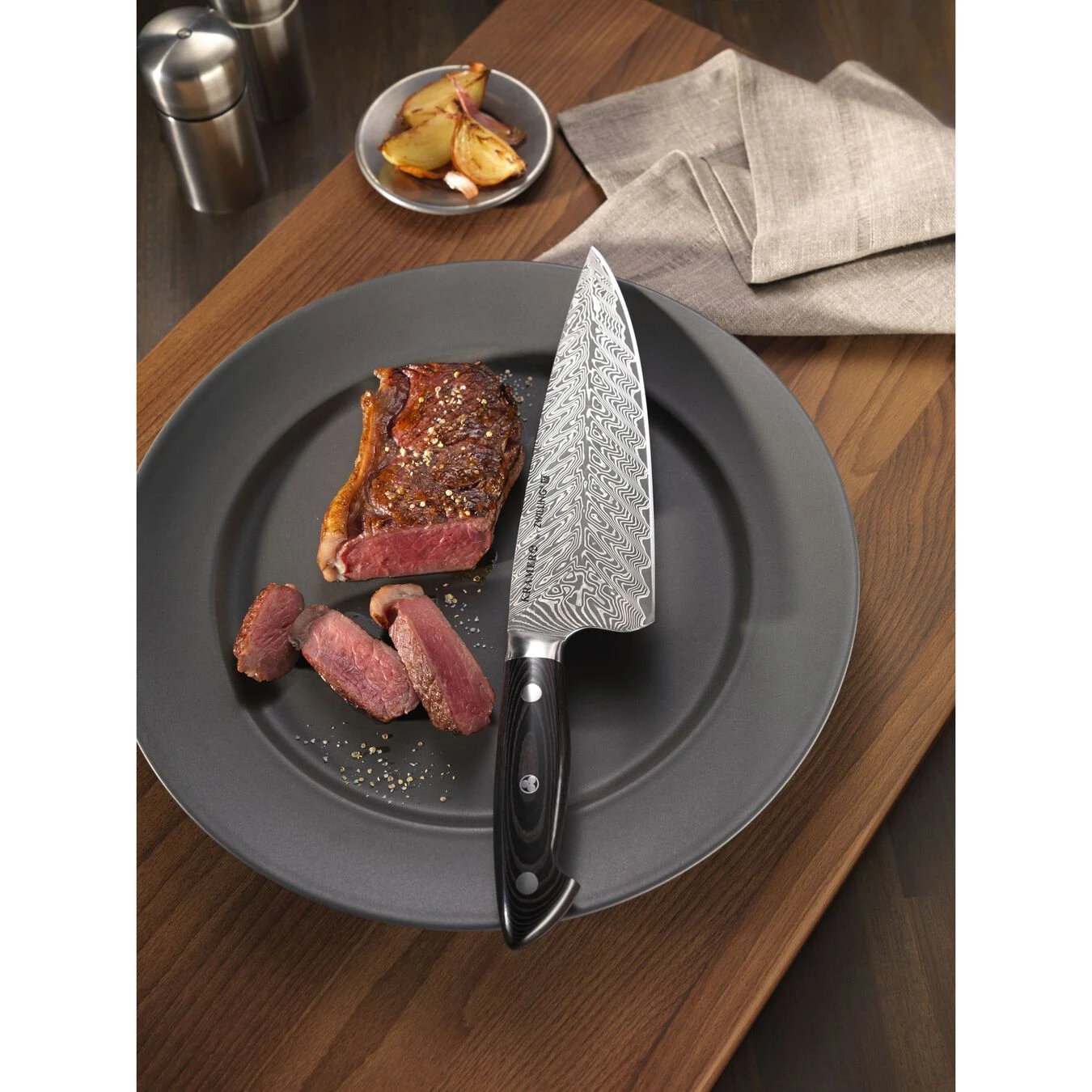 Shop All Knives Zwilling Bob Kramer – Euroline Stainless Damascus Collection: 8" Chef's Knife 3 Shop All Knives Zwilling Bob Kramer – Euroline Stainless Damascus Collection: 8" Chef's Knife