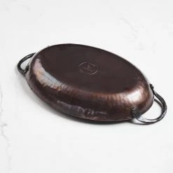 Smithey Ironware Co Cast Iron Smithey Ironware Carbon Steel Oval Roaster