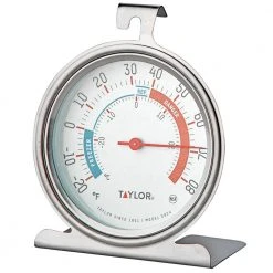 Taylor Refrigerator/Freezer Thermometer W/ 3" Dial Face Thermometers & Probes