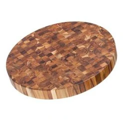 Teakhaus 303 Butcher Block Circular Cutting And Serving Board Cutting Boards