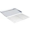 Baker's Mark Full Size 19 Gauge 18" X 26" Wire In Rim Aluminum Sheet Pan With Footed Cooling Rack Baking & Cooking Sheets