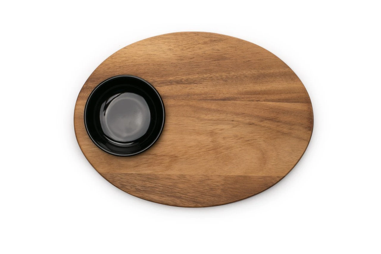 Fox Run Brands Ironwood: Bread Board With Dipping Bowl 1 Fox Run Brands Ironwood: Bread Board With Dipping Bowl