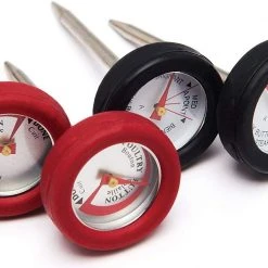 Grill Pro 4-Piece Mini Meat Thermometers With Bezel Thermometers & Probes