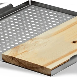 Napoleon Stainless Steel Multi-functional Topper With Cedar Plank