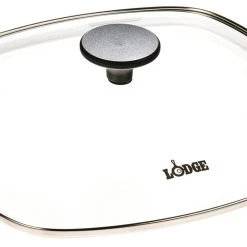 Lodge Cast Iron Lodge 10.5 Inch Square Tempered Glass Lid Cast Iron