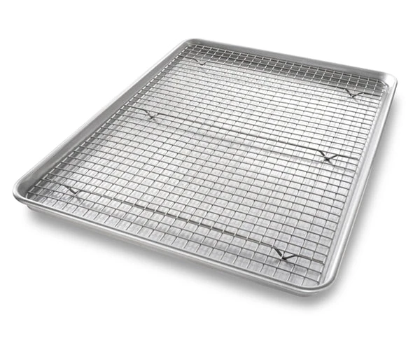 USA PAN XL Nonstick Cooling Rack & Pan Set Baking & Cooking Sheets 1 USA PAN XL Nonstick Cooling Rack & Pan Set Baking & Cooking Sheets