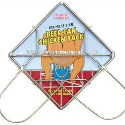 Charcoal Companion Folding Beer Can Chicken Rack