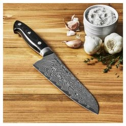 Zwilling Bob Kramer – Euroline Stainless Damascus Collection: 7" Santoku Knife