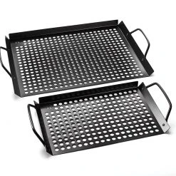 Fox Run Brands Baskets, Toppers, Racks, Trays, & Grids Outset Set Of 2 Nonstick BBQ Grill Grids