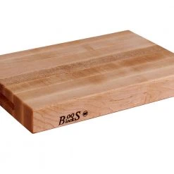 John Boos Edge Grain Cutting Board W/Grips - 18x12x2.25 In - Maple Cutting Boards