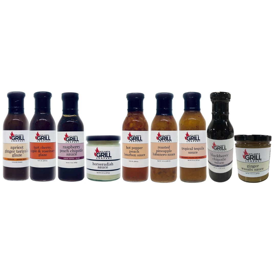 Shop All Sauces Atlanta Grill Company: Glass Bottle Sauce Set (9 Sauces) 1 Shop All Sauces Atlanta Grill Company: Glass Bottle Sauce Set (9 Sauces)