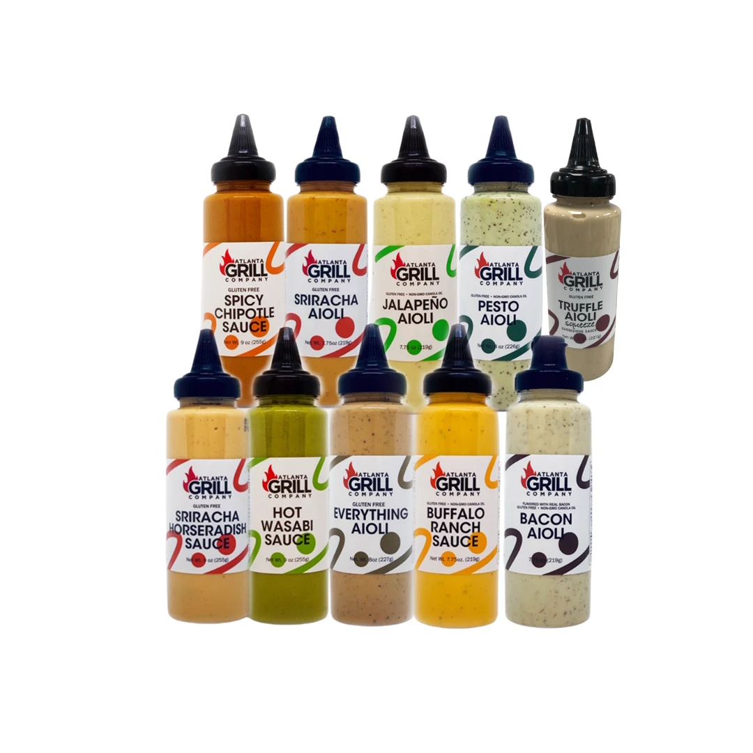 Atlanta Grill Company: Squeeze Bottle Sauce Set (10 Sauces) Atlanta Grill Company: Squeeze Bottle Sauce Set (10 Sauces)