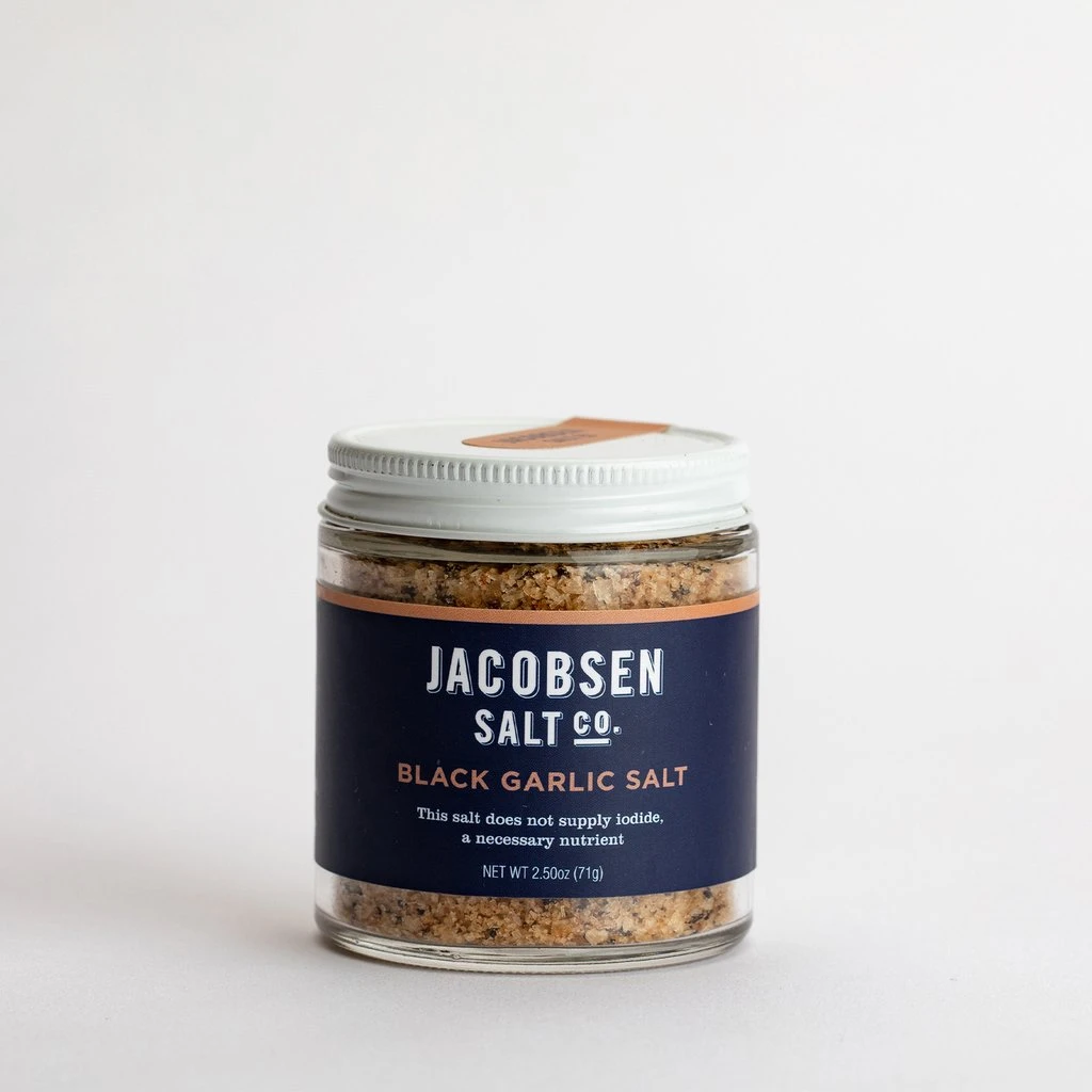 Jacobsen Salt Co. Black Garlic Sea Salt 2.5oz. 1 Jacobsen Salt Co. Black Garlic Sea Salt 2.5oz.