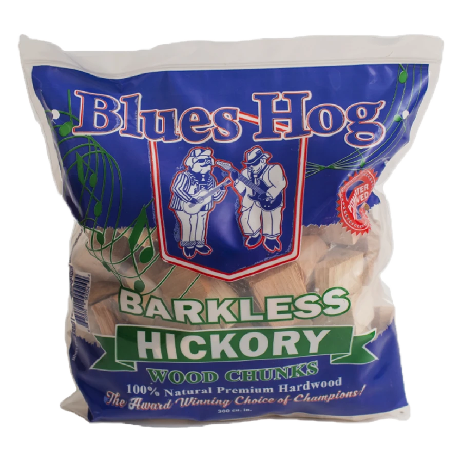 Blues Hog Barkless Hickory Wood Chunks 300 Cu In. 1 Blues Hog Barkless Hickory Wood Chunks 300 Cu In.