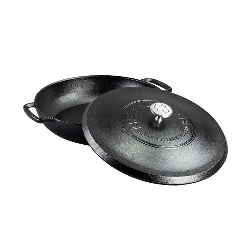 Lodge Cast Iron Lodge Blacklock *17* Triple Seasoned Cast Iron Braiser With Lid 3 Lodge Cast Iron Lodge Blacklock *17* Triple Seasoned Cast Iron Braiser With Lid