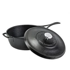 Lodge Cast Iron Lodge Blacklock *49* 4 Quart Deep Skillet With Lid 9 Lodge Cast Iron Lodge Blacklock *49* 4 Quart Deep Skillet With Lid