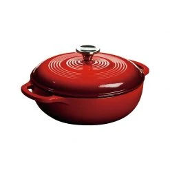 Lodge Cast Iron Dutch Ovens Lodge 3 Quart Enameled Dutch Oven, Red
