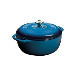 Lodge Cast Iron Dutch Ovens Lodge 6 Quart Enameled Dutch Oven, Blue