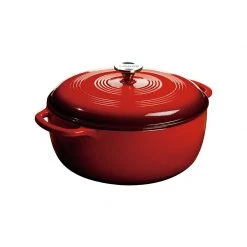 Lodge Cast Iron Dutch Ovens Lodge 7.5 Quart Enameled Dutch Oven, Red