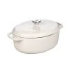 Lodge Cast Iron Dutch Ovens Lodge 7 Quart Enameled Oval Dutch Oven, Oyster White