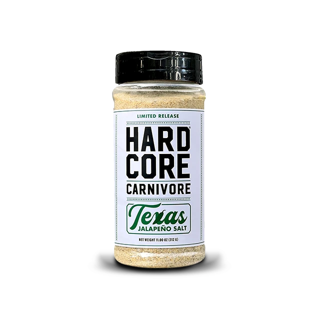 Hardcore Carnivore: Texas Jalapeño Salt Seasoning *Limited Release* Shop All Rubs Hardcore Carnivore: Texas Jalapeño Salt Seasoning *Limited Release* Shop All Rubs