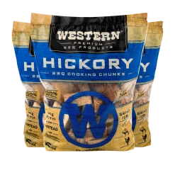 Western Hickory BBQ Cooking Chunks Wood Chunks & Wood Chips