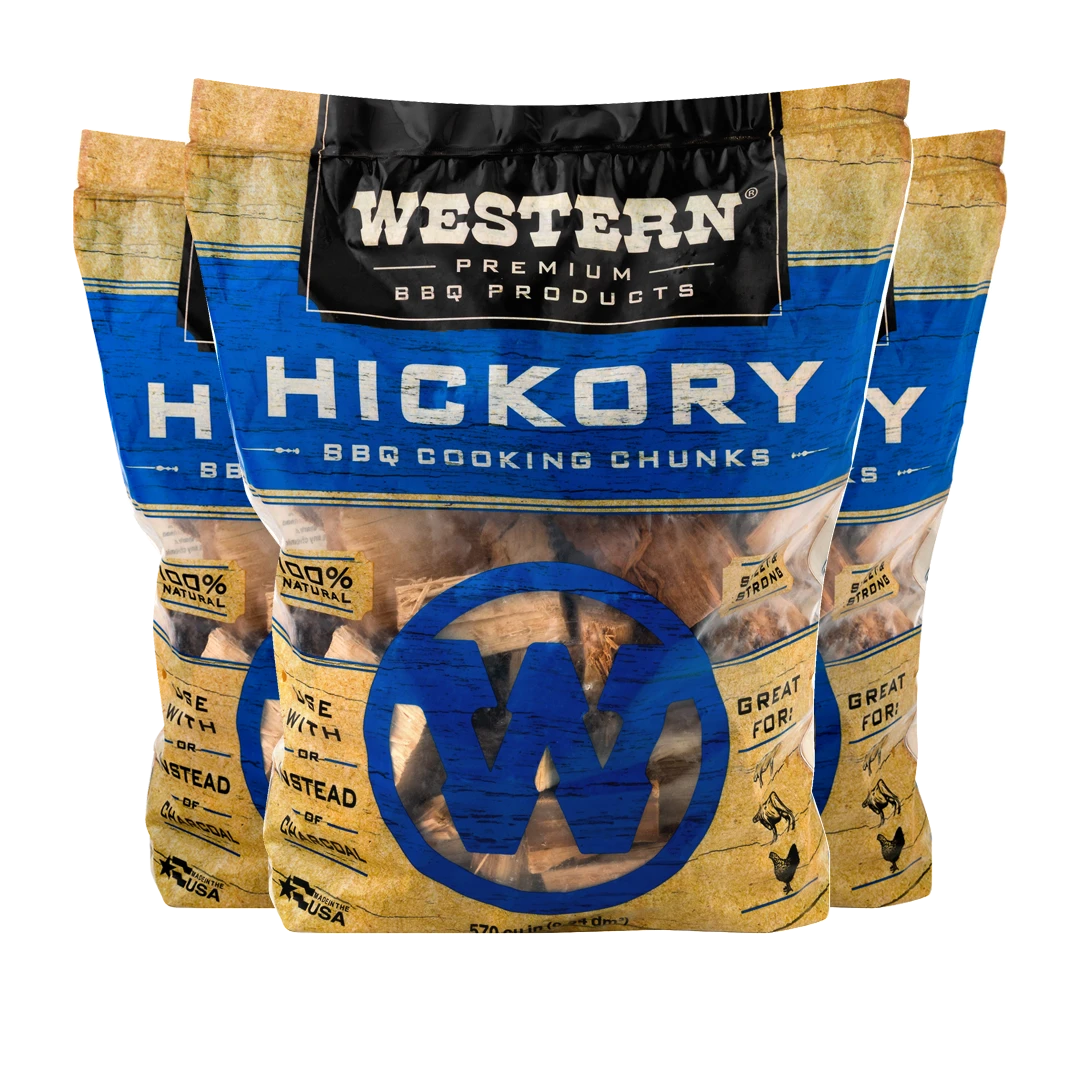 Western Hickory BBQ Cooking Chunks Wood Chunks & Wood Chips 1 Western Hickory BBQ Cooking Chunks Wood Chunks & Wood Chips