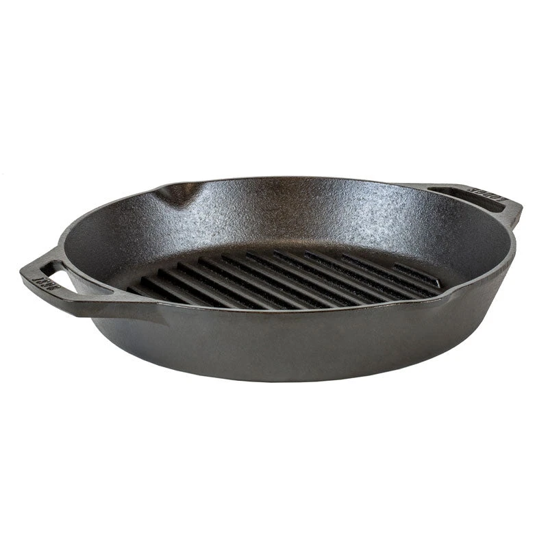 Lodge Cast Iron Frying Pans & Skillets Lodge 12" Dual Handle Cast Iron Grill Pan Lodge Cast Iron Frying Pans & Skillets Lodge 12" Dual Handle Cast Iron Grill Pan
