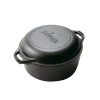 Lodge Cast Iron Dutch Ovens Lodge 5 Quart Cast Iron Double Dutch Oven, With Loop Handles