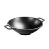 Lodge Cast Iron Lodge 14 Inch Cast Iron Wok, With Loop Handles, Fits 15 Inch Glass Lid