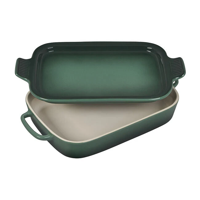 Le Creuset Rectangular Dish W/Platter Lid Baking Dishes 9 Le Creuset Rectangular Dish W/Platter Lid Baking Dishes
