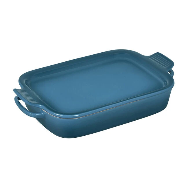 Le Creuset Rectangular Dish W/Platter Lid Baking Dishes 8 Le Creuset Rectangular Dish W/Platter Lid Baking Dishes