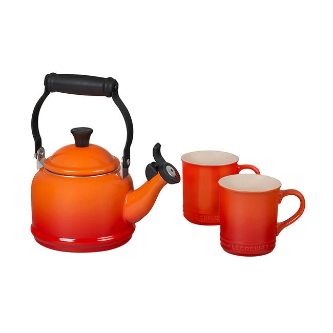 Le Creuset Demi Kettle And Mugs Set 2 Le Creuset Demi Kettle And Mugs Set