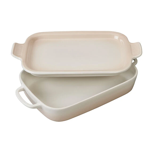 Le Creuset Rectangular Dish W/Platter Lid Baking Dishes 5 Le Creuset Rectangular Dish W/Platter Lid Baking Dishes