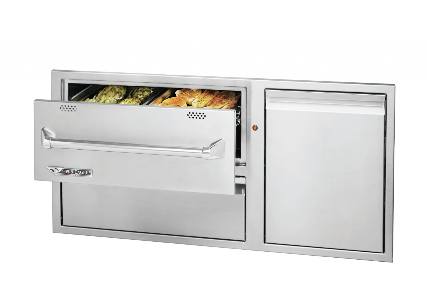 Twin Eagles Grills Twin Eagles 42" Warming Drawer Combo 1 Twin Eagles Grills Twin Eagles 42" Warming Drawer Combo