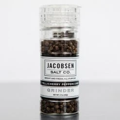 Seasonings Jacobsen Salt Co. Sourced Tellicherry Peppercorn Grinder