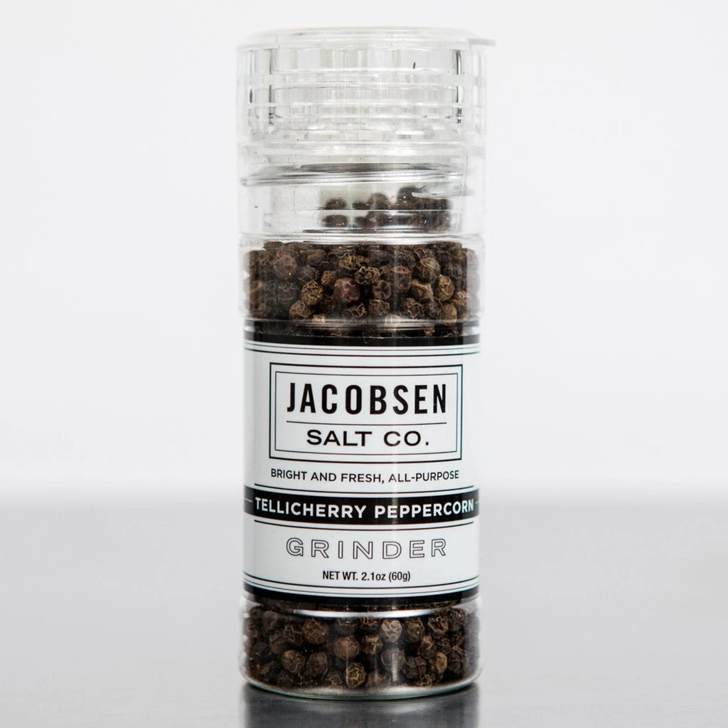 Seasonings Jacobsen Salt Co. Sourced Tellicherry Peppercorn Grinder Seasonings Jacobsen Salt Co. Sourced Tellicherry Peppercorn Grinder