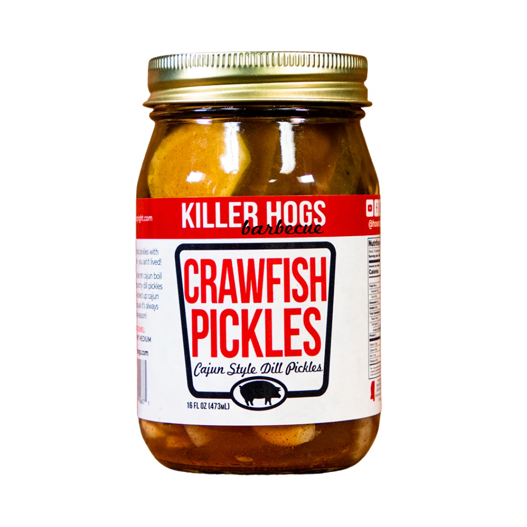 Pickles & Snack Foods Killer Hogs Barbecue: Crawfish Pickles 1 Pickles & Snack Foods Killer Hogs Barbecue: Crawfish Pickles