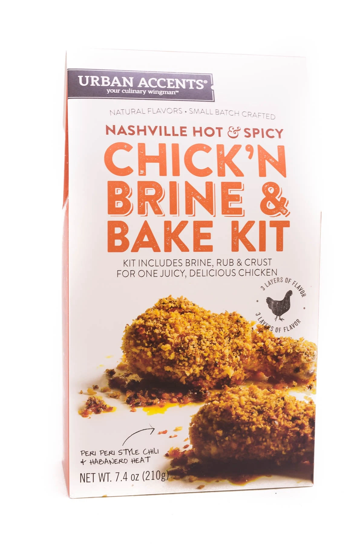 Urban Accents: Nashville Hot & Spicy Habanero Chick’N Brine & Bake Kit Brines, Injections & Marinades 1 Urban Accents: Nashville Hot & Spicy Habanero Chick’N Brine & Bake Kit Brines, Injections & Marinades