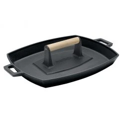Bayou Classic Cast Iron Shallow Pan And Press Set