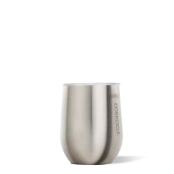 Corkcicle. Corkcicle Brushed Steel Metallic Stemless 12oz Wine Cup Tumblers