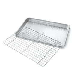 Baking & Cooking Sheets USA PAN Quarter Sheet Nonstick Cooling Rack & Pan Set