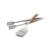 Fox Run Brands Outset Jackson Acacia Wood Grill Spatula & Locking Tongs Set BBQ Utensils