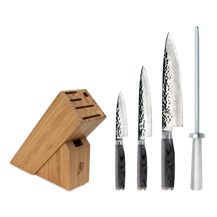 Shun Knives Shun Premier Grey 5-Piece Starter Block Set Shun Knives Shun Premier Grey 5-Piece Starter Block Set